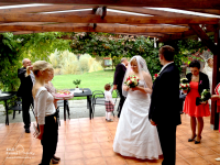 Nevěsta a ženich po obřadu