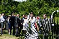 Nevěsta a ženich po svatebním obřadu